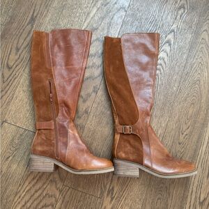 Lucky Brand Brown Leather & Suede Boots 6.5 - New